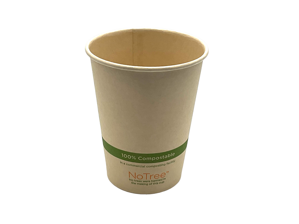 World Centric 12 oz Certified Compostable NoTree Fiber Hot Cup