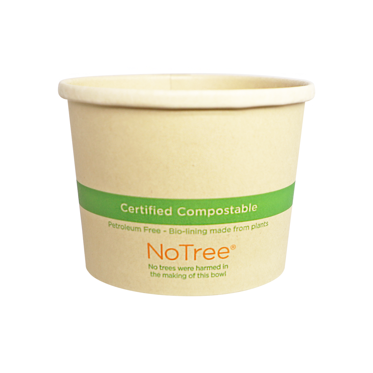 World Centric 12 oz NoTree® Round Bowl, Tall 500 Count Green Pond