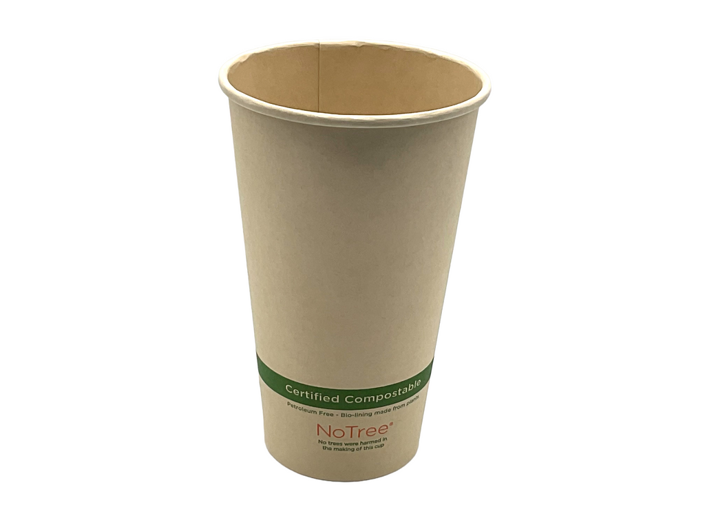 World Centric Certified Compostable 16 oz NoTree Fiber Hot Cup