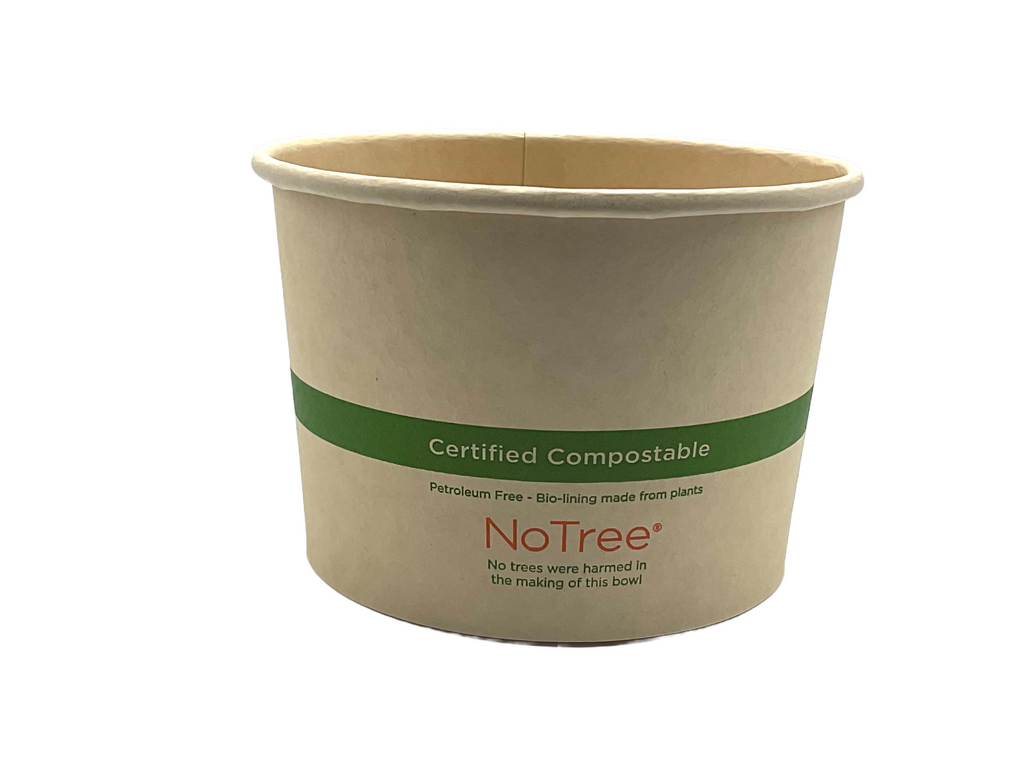 16 oz Certified Compostable NoTree Fiber Round Bowl