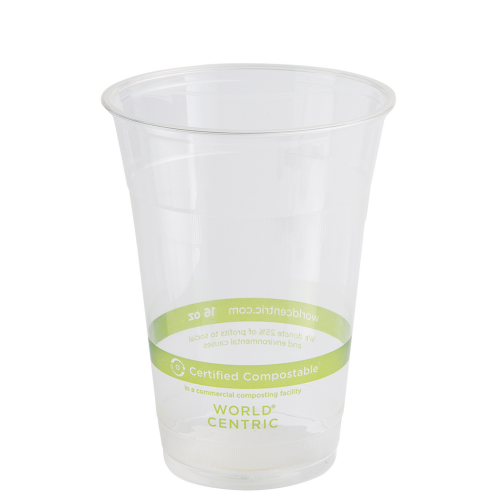 16 oz PLA Certified Compostable Clear Cold Cup