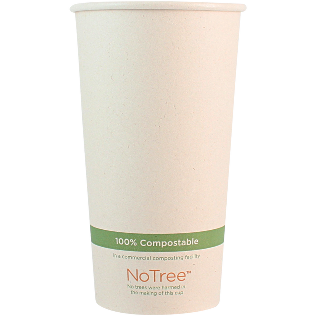 20 oz Certified Compostable NoTree Fiber Hot Cup