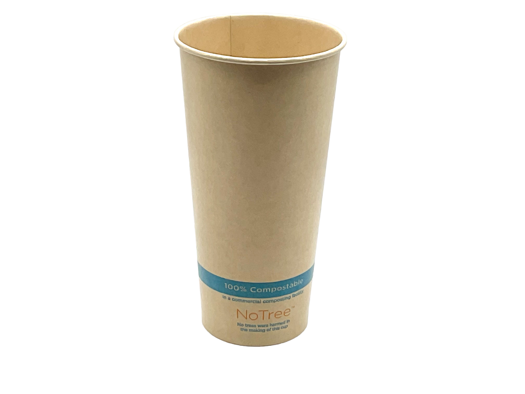 World Centric 22 oz Certified Compostable NoTree Fiber Cold Cup