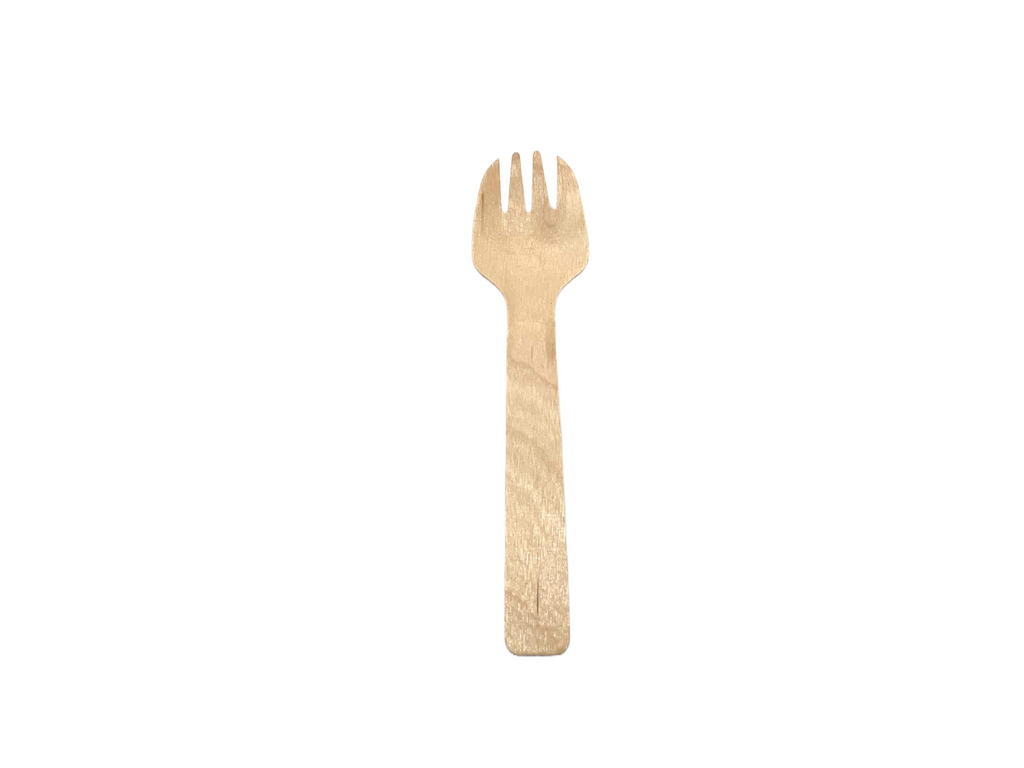 Disposable 4-inch wooden tasting fork