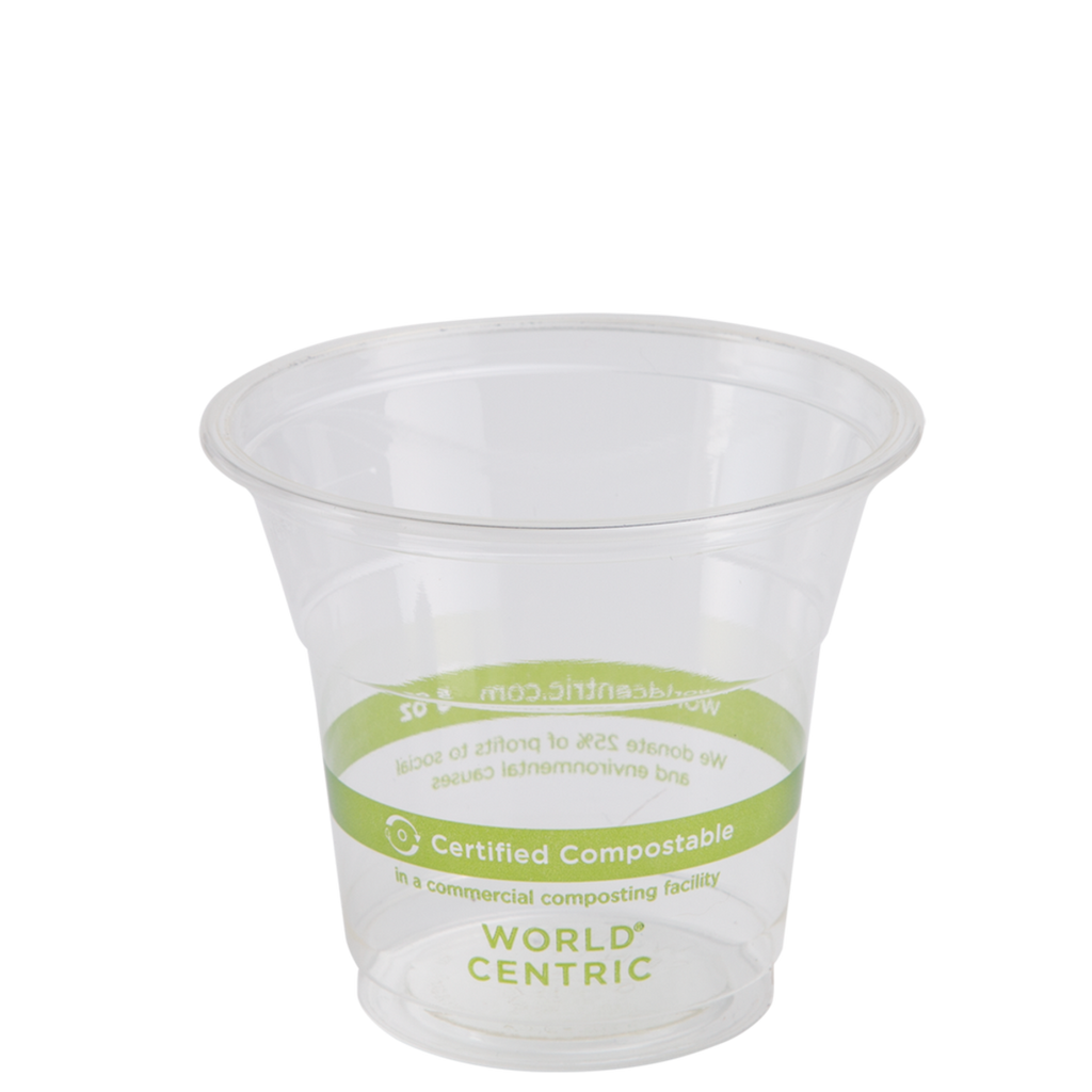 World Centric 5 oz PLA Certified Compostable Clear Cold Cup