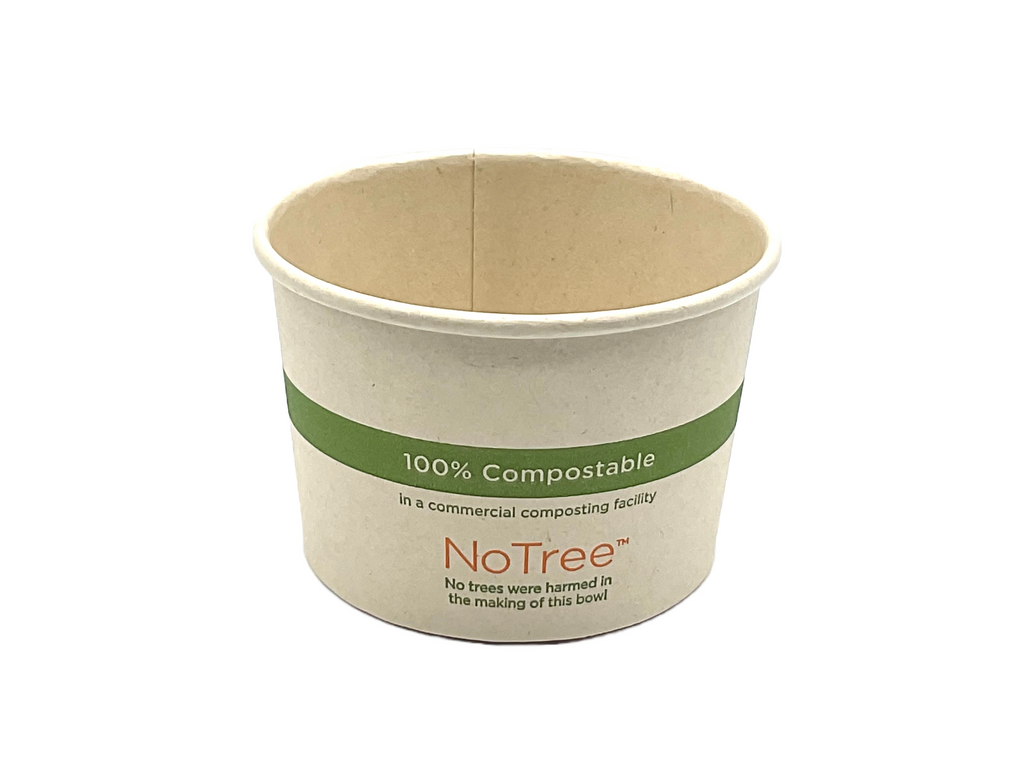 8 oz. Certified Compostable NoTree Fiber Bowl