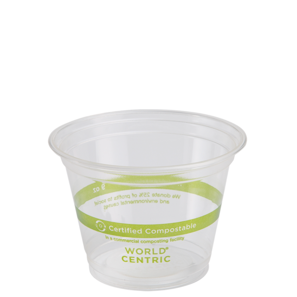9 oz. PLA Certified Compostable Clear Cold Squat Cup