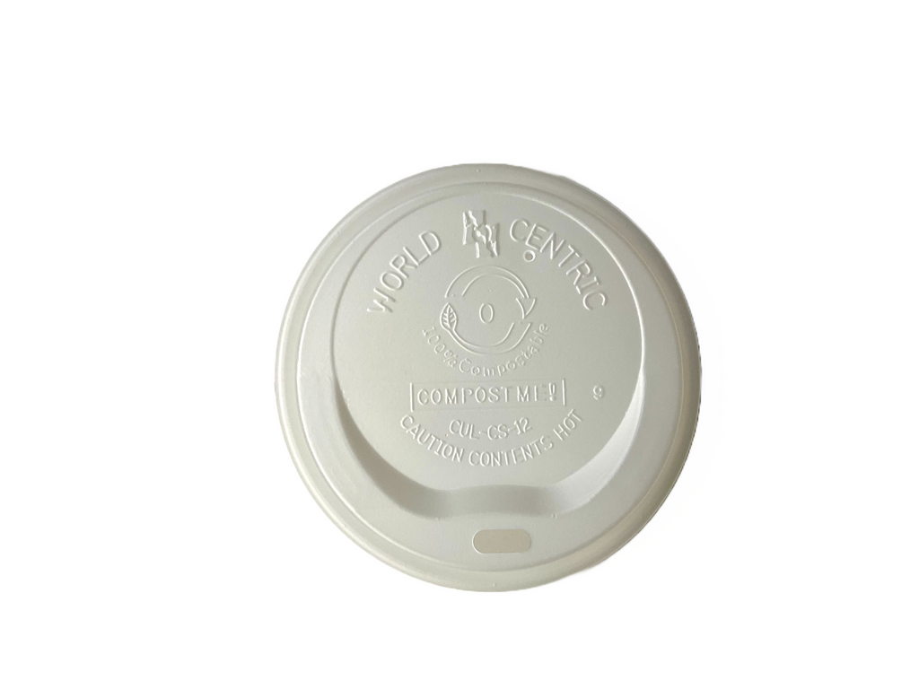 World Centric 10-20 oz PLA Compostable Coffee Lid, fits 10-20 oz NoTree Hot Cups