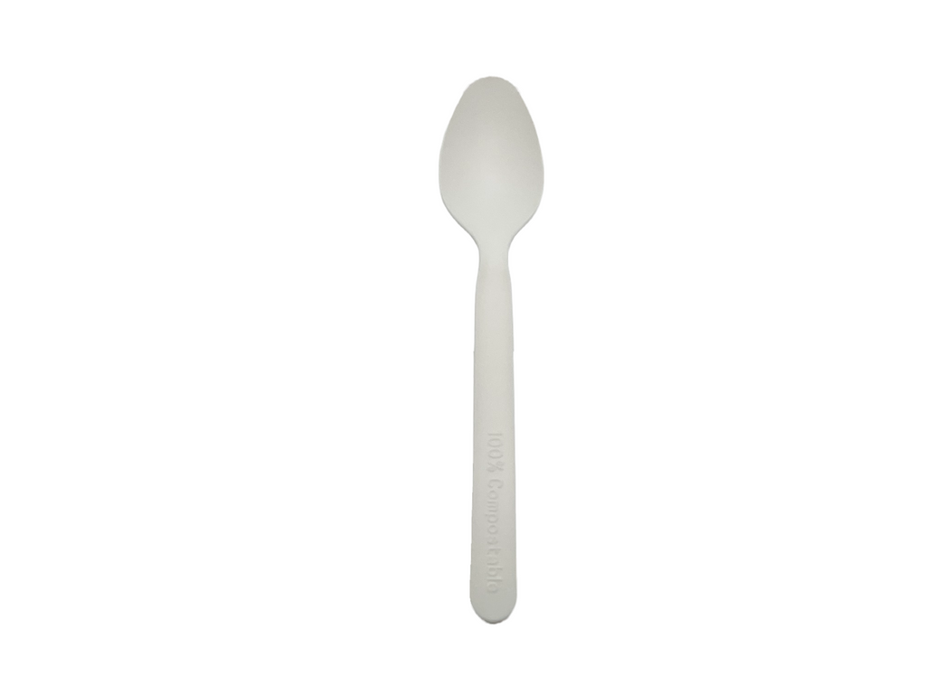 6.5-inch certified compostable cornstarch spoon