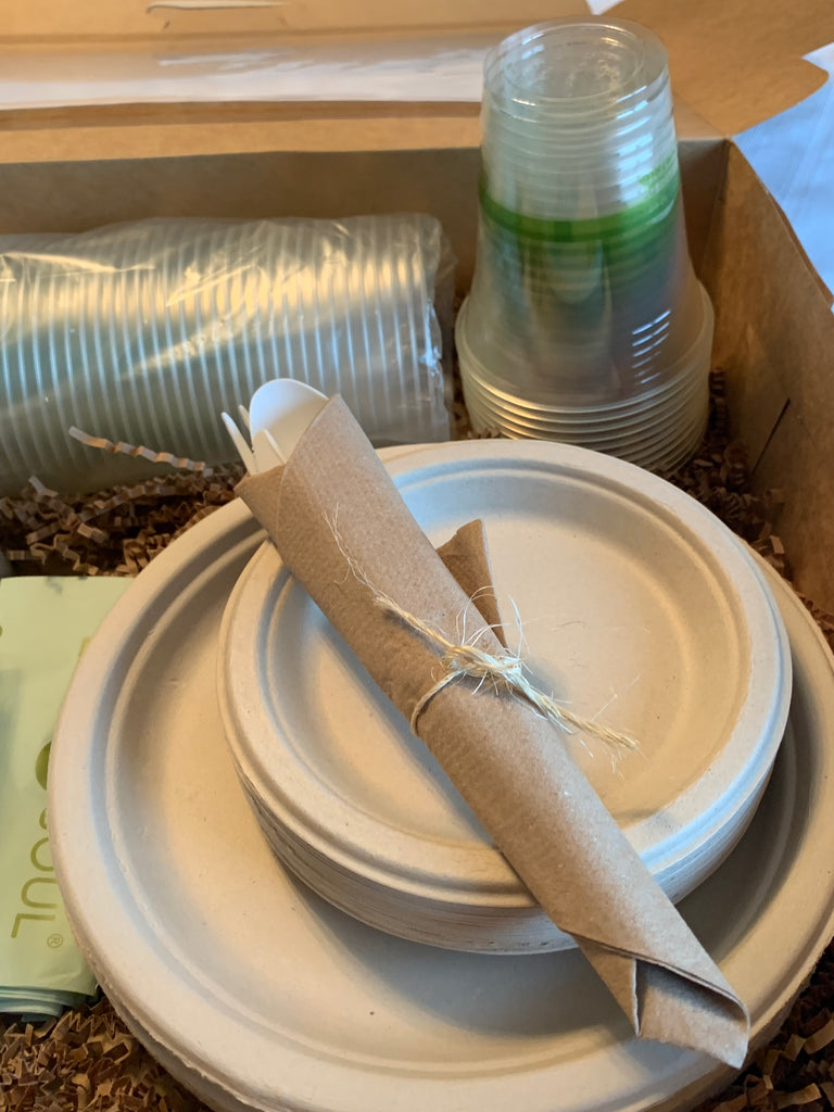 Eco-Friendly Outdoor Disposable, Compostable Party Pack