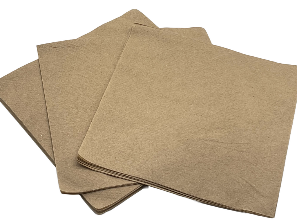 6.5x6.5-inch Unbleached Disposable Lunch Napkin