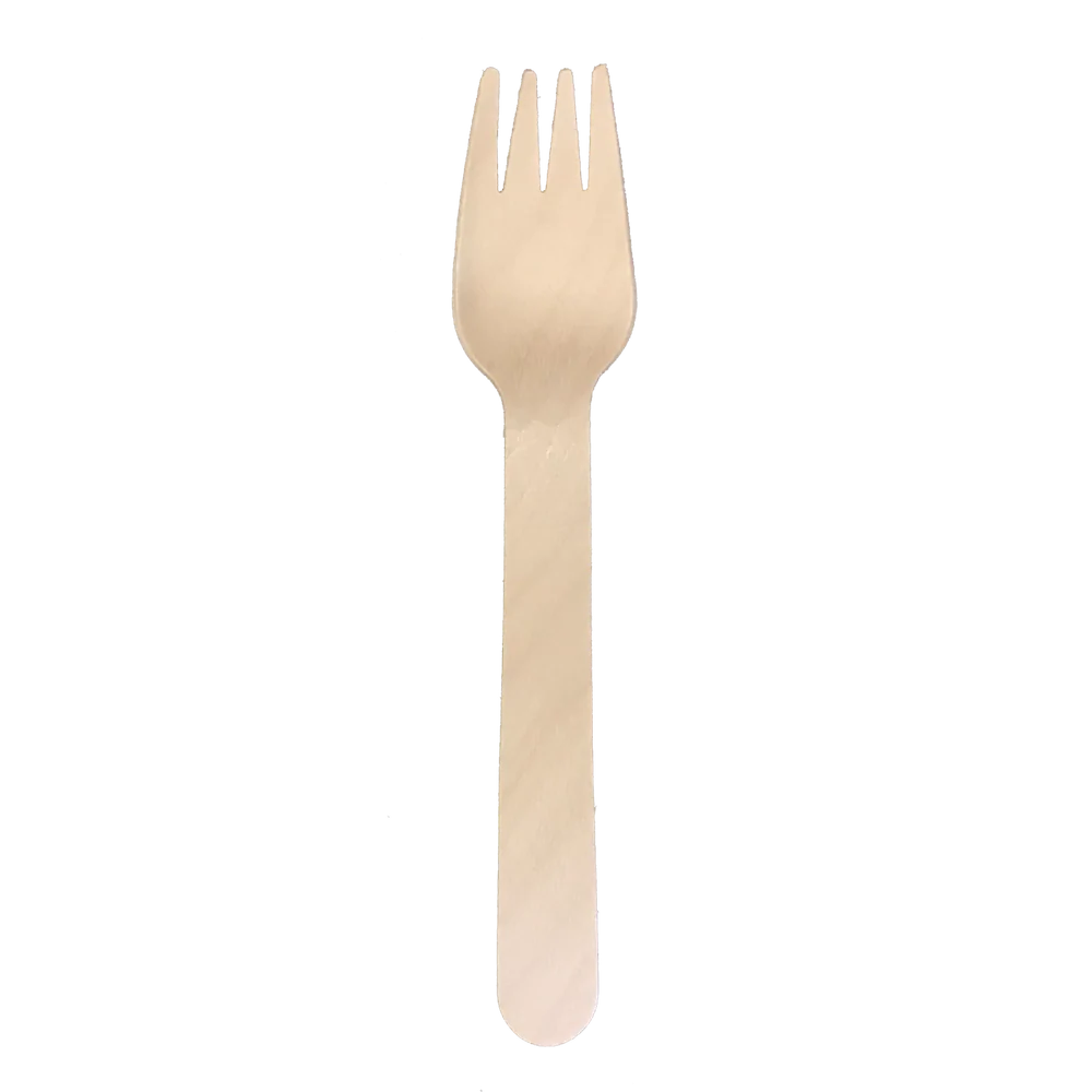 7-inch Disposable Medium Weight Wooden Fork