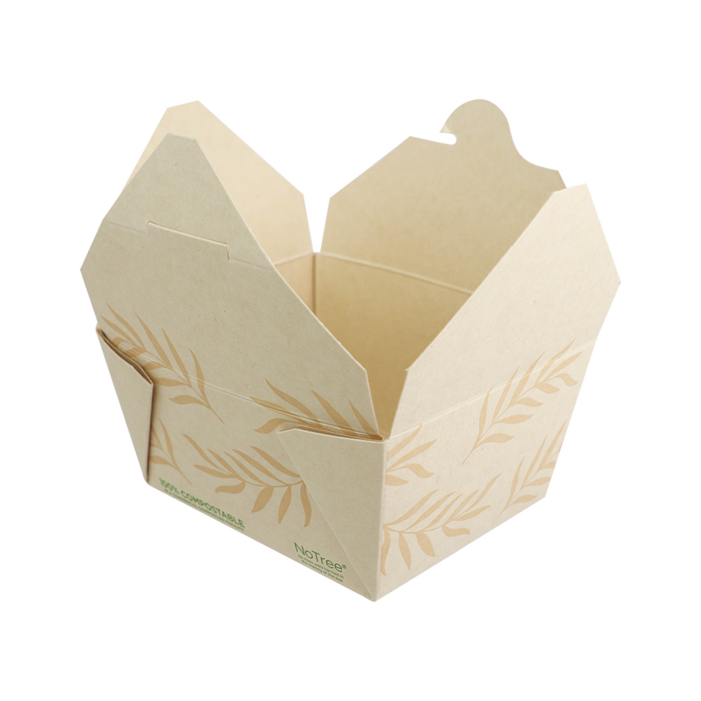 26 oz Certified Compostable NoTree  No. 1 Take-Out Container