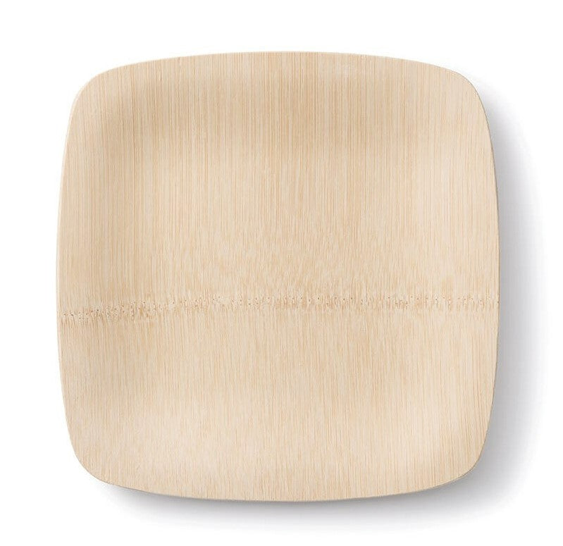 7-inch Certified Compostable Bamboo Square Plates