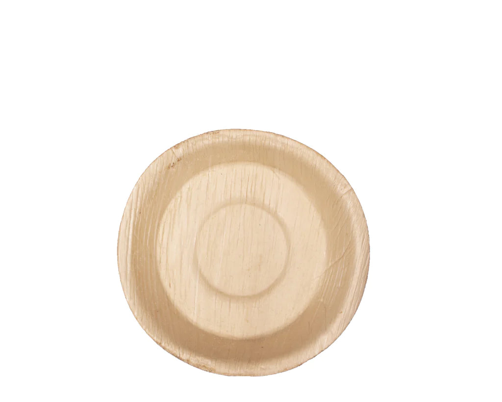 Disposable 5-inch Deep Round Palm Leaf Bowl