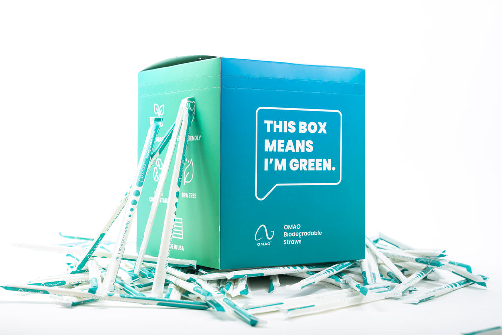 OMAO Individually wrapped straws with box