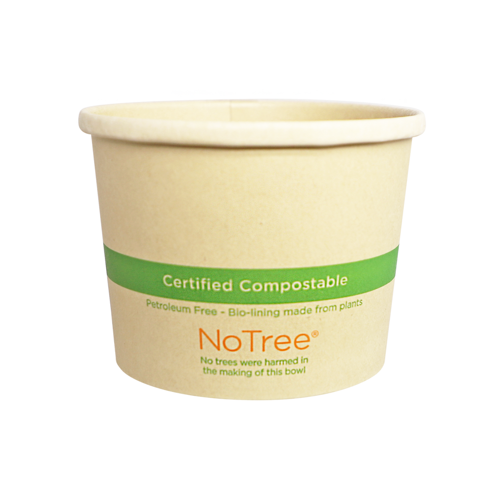 World Centric Compostable NoTree 12 oz Fiber Bowl, Tall