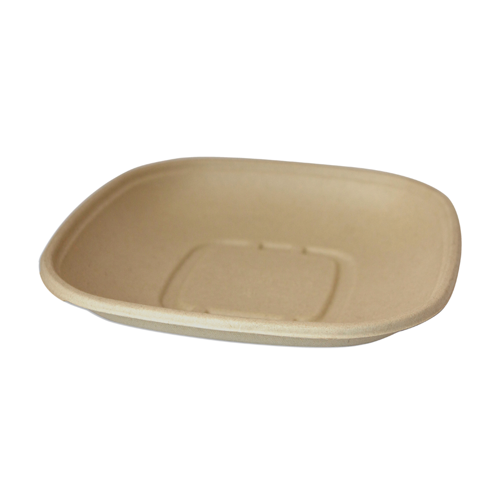 World Centric 24 oz Square Compostable Fiber Bowl