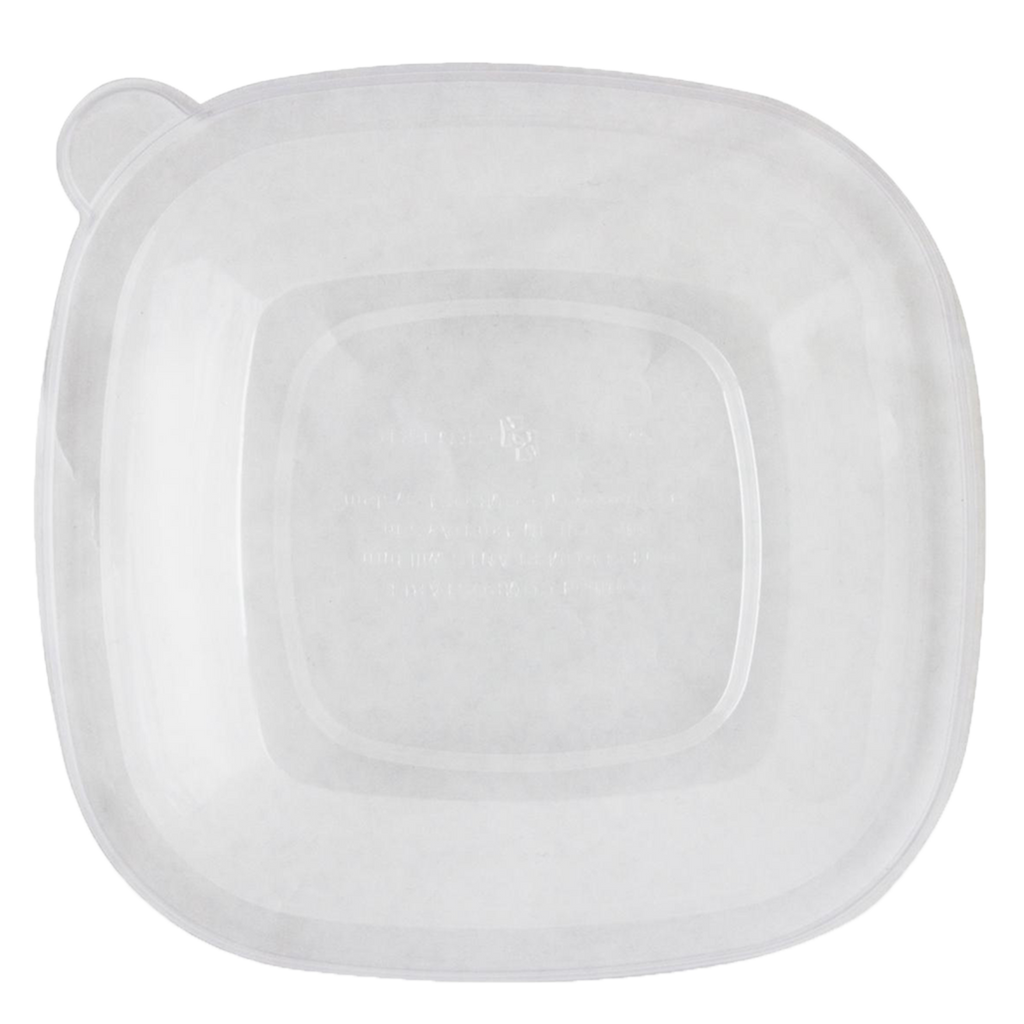 World Centric PLA Lid for 24-48 oz Fiber Square Bowls