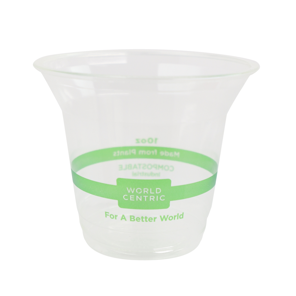 World Centric Compostable 10 oz Clear Cold Cups