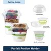 World Centric Compostable PLA Parfait Portion Holder and Pairing Guide.