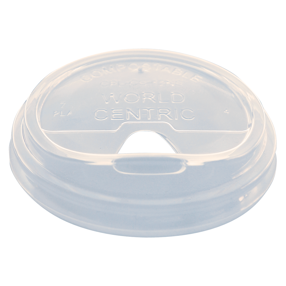 World Centric Compostable PLA Sip Lid for 9Q-24 oz Cold Cups