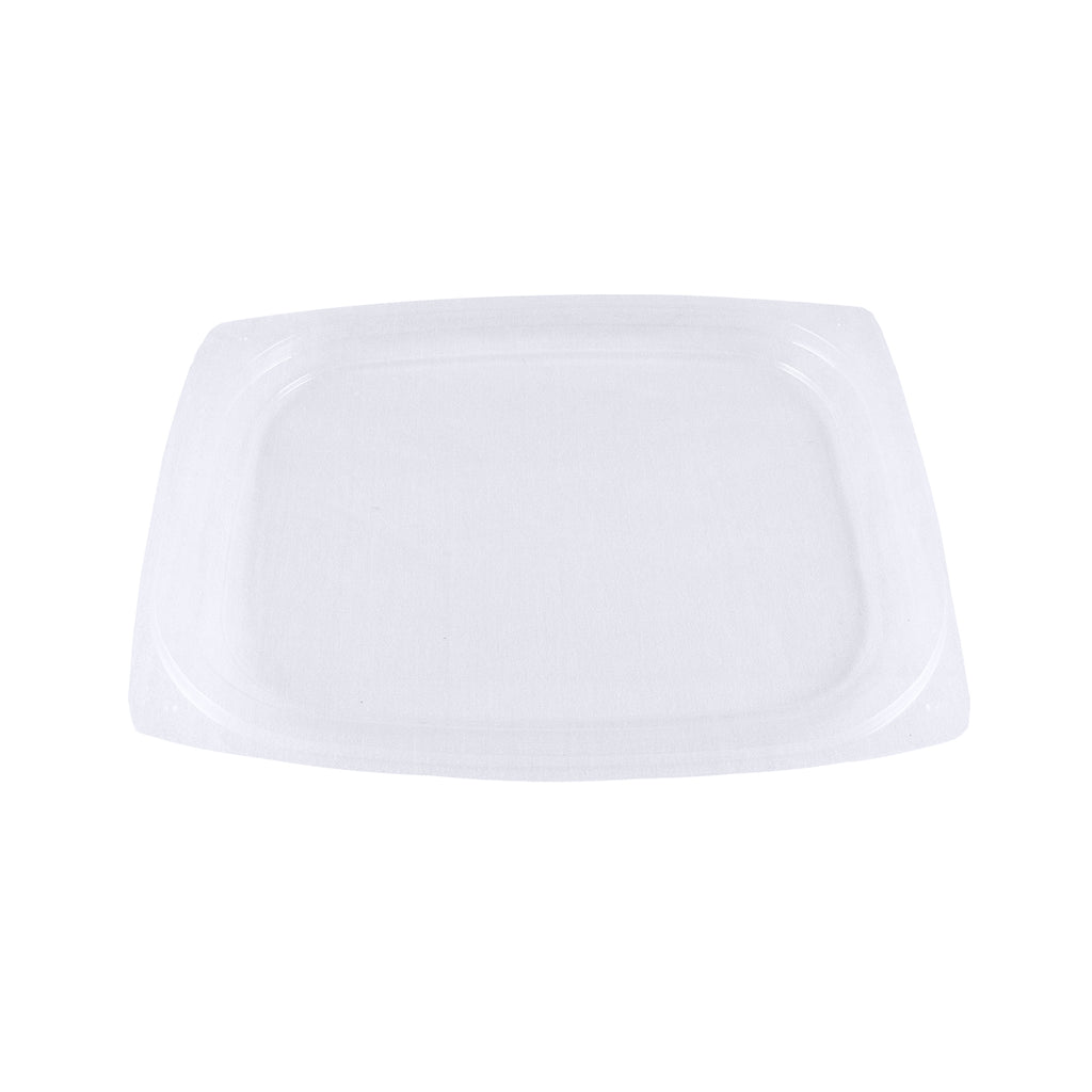World Centric Compostable PLA Lid to fit 8 - 16 oz PLA Rectangular containers.