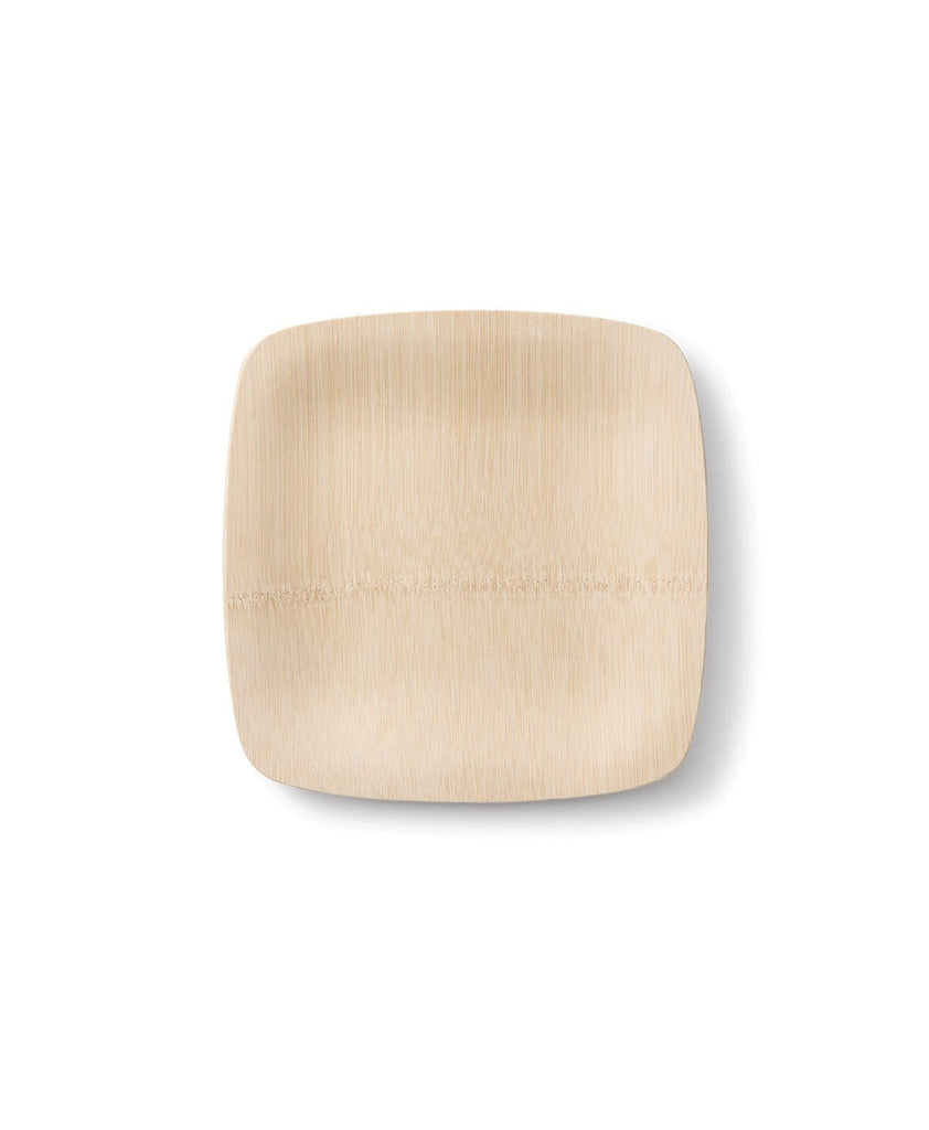 3.5 -inch Certified Compostable square bamboo tasting plates