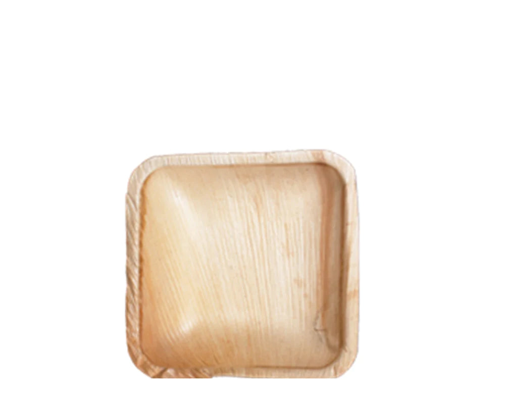 Disposable 4x4 Square Deep Palm Leaf Plate