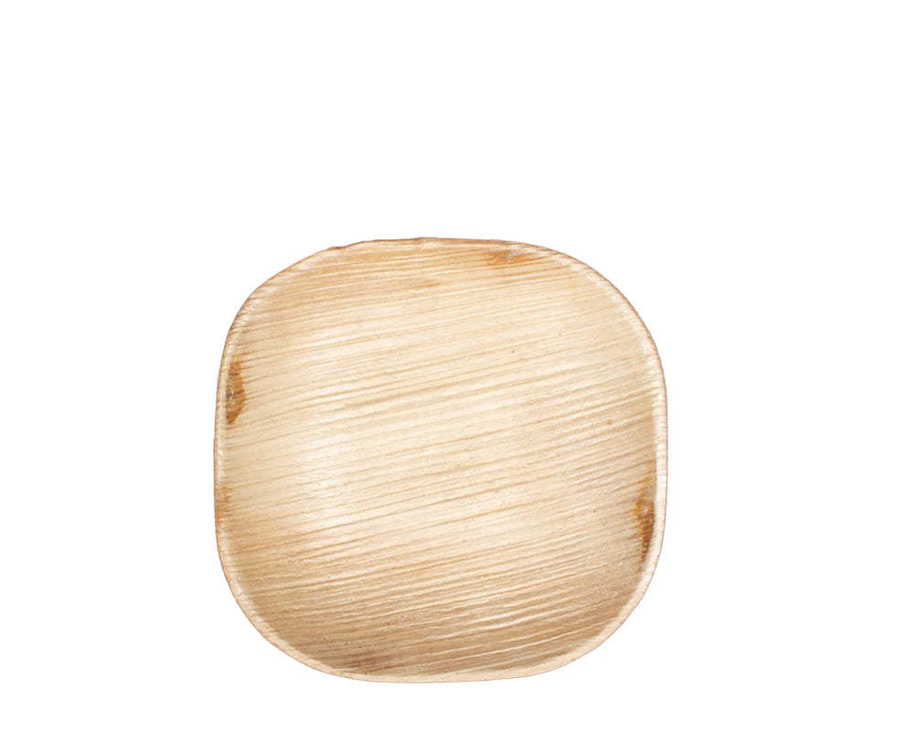 Disposable 5 x 5-inch Square Palm Leaf Bowl